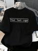 Customized Personalized Your Text Logo Female T Shirts Cotton Breathable Soft Workwear Casual Loose Home Clothes Trendy Y2K Tee