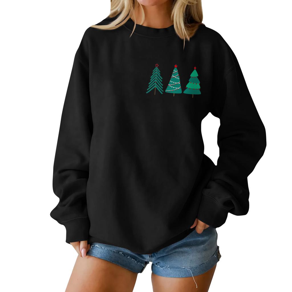 Christmas T-Shirts And Sweatshirts, Women'S Sweatshirts, Long-Sleeved Pullover Sweatshirts, Women'S Long-Sleeved Tops