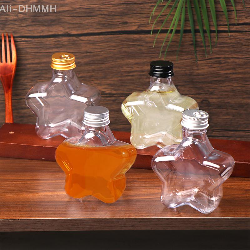 200ML Star Bottle; Cute Clear Plastic Design; Perfect for Tea, Coffee, and Water