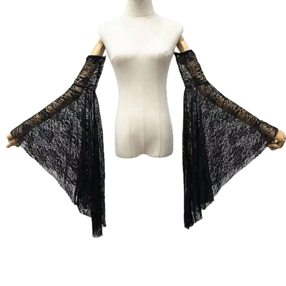 Breathable Thin Sheer Bridal Gloves Elegant Bride Detachable Sleeves  Wedding Party