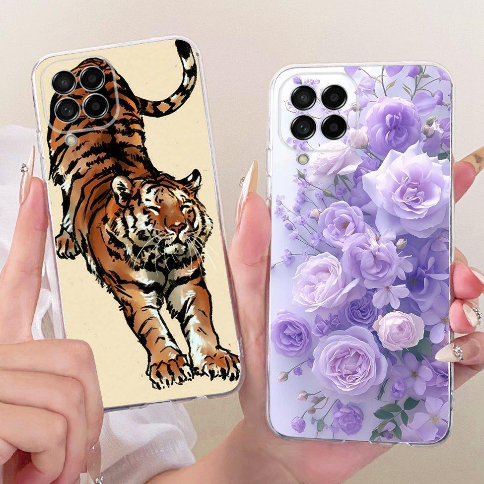 Clear For Samsung M53 5G Case Luxury Fashion Butterfly Funny Cute Painted Cover For Samsung Galaxy M53 5G SM-M536B Casing