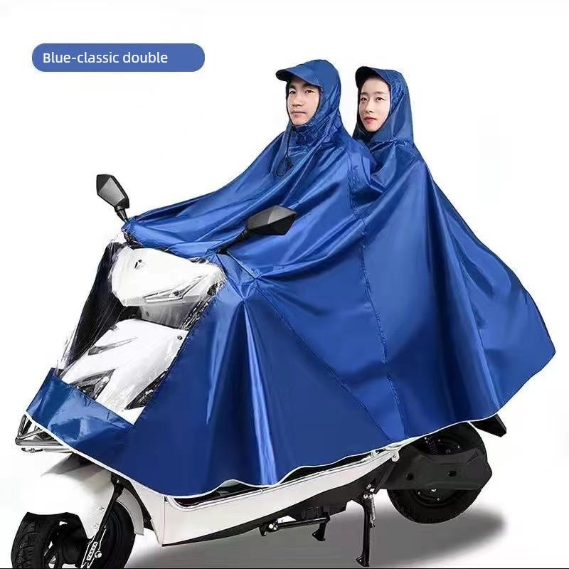 Raincoat for Electric Vehicles, Enlarged and Thickened Motorcycle Poncho for Two or One Person, Suitable for Men and Women, Storm-Proof, Full-Body
