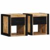 VidaXL Bedside Tables 2 Pcs 40x35x40 Cm Solid Raw Mango Wood, Bedside Cabinet, Bedroom Furniture, Table 4015951