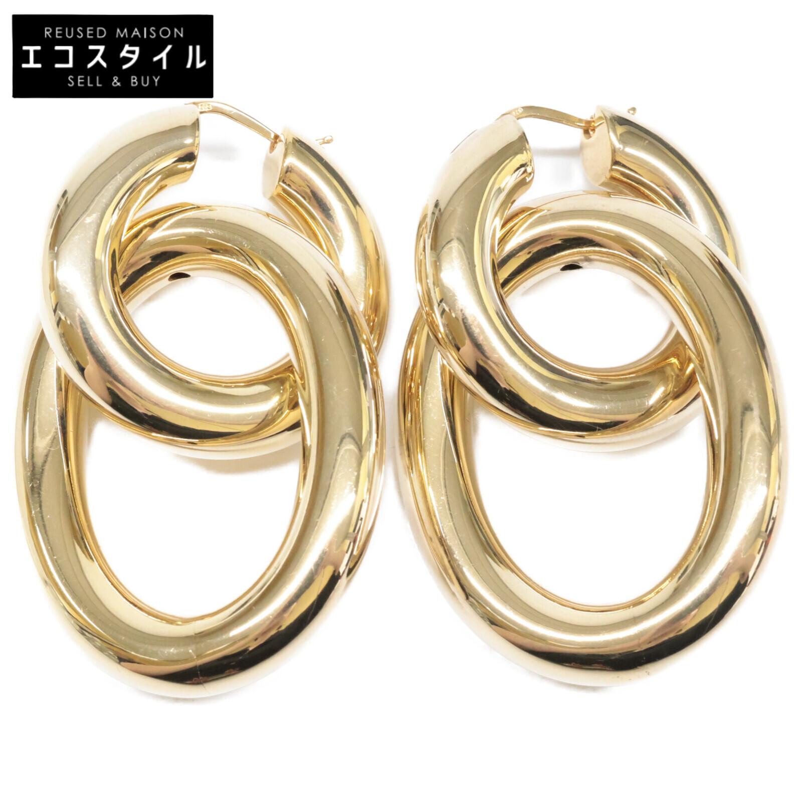 

JIL SANDER [Beautiful condition] 925 double hoop earring Gold colorUsed