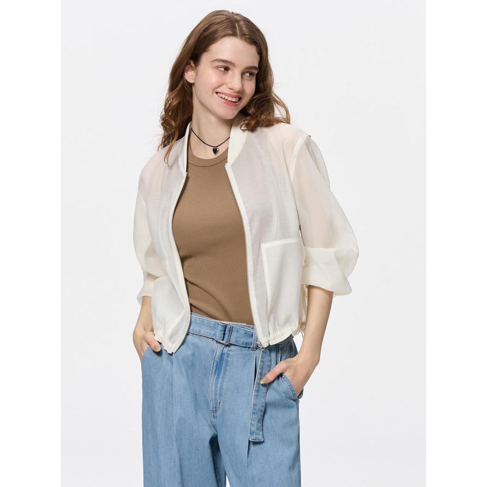 

Gu By Uniqlo Прозрачный блузон 01 OFF WHITE/L