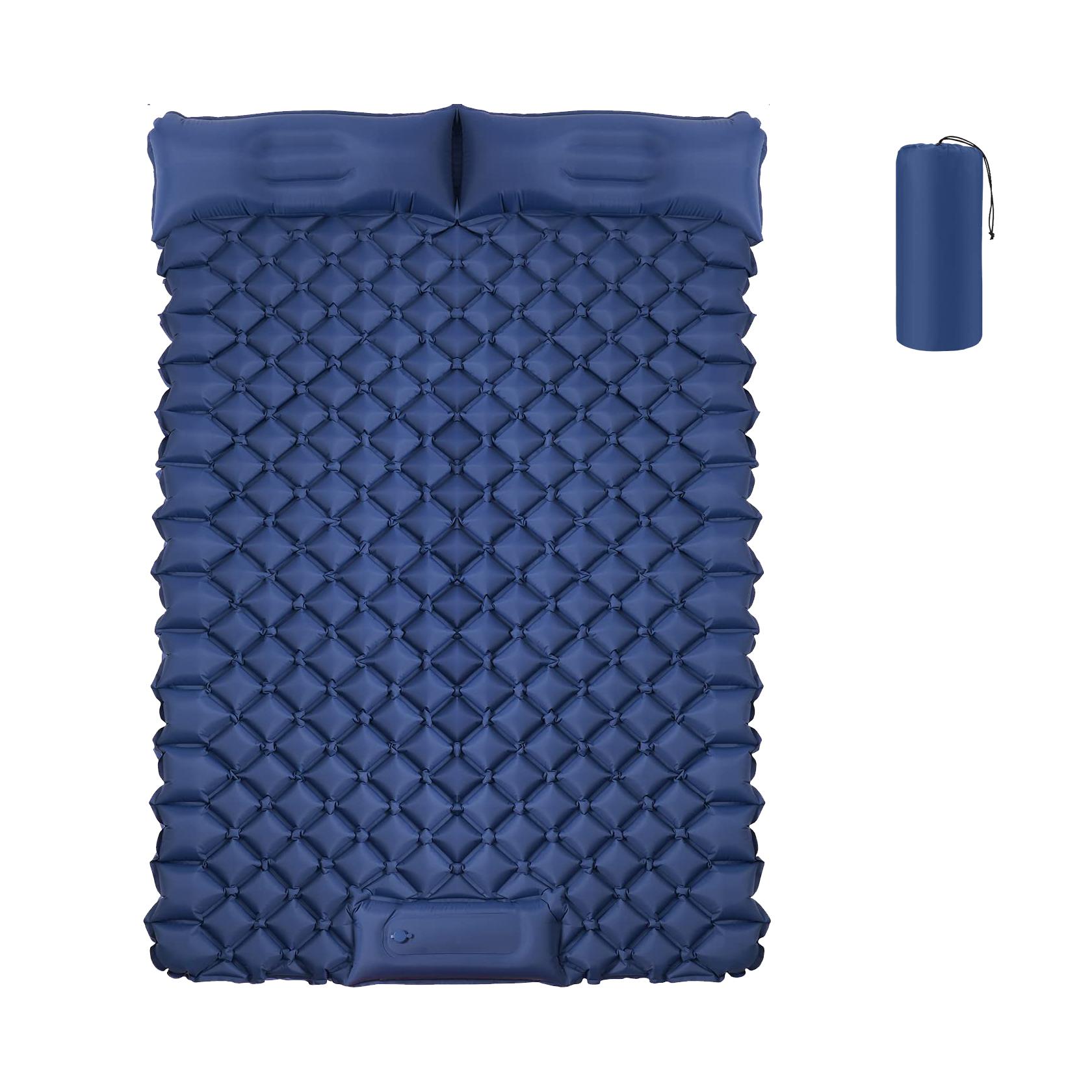 TPU & Nylon Inflatable Camping Mat for Hiking & Camping 200*120cm синий