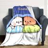Personalisierter Name Persönlichkeit Bubu Dudu (4) Decke Weich & Warm Sofa Büro Bett Reise Mittagspause Decke, Geschenk Geeignet für Alle Jahreszeiten