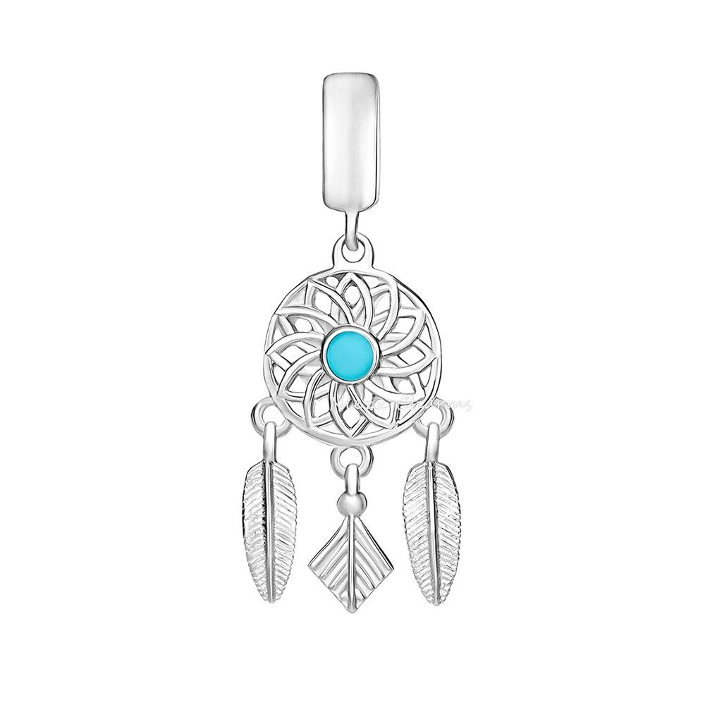New copper Dreamcatcher Feather Charm Of Bracelets Beaded Compatible With Authentic Bracelets Accessories Do It Yourself Ladies Jewellery