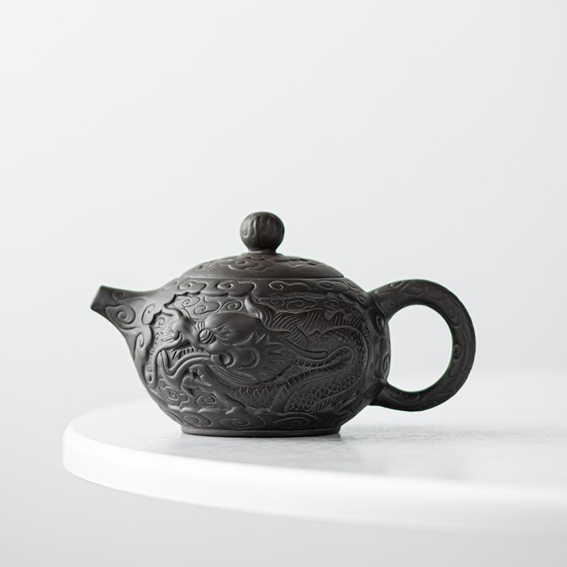 Pure Handmade Xishi Single TeaPot Yixing Purple Clay Tea Pot Fengming Purple Clay Pot Teeware Teware Puer Tea Set and Coffee Bar