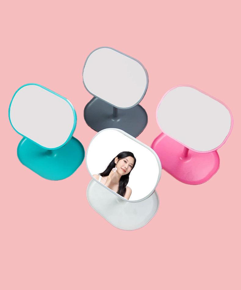 Luxury Rotatable Desktop Makeup Mirror with Storage