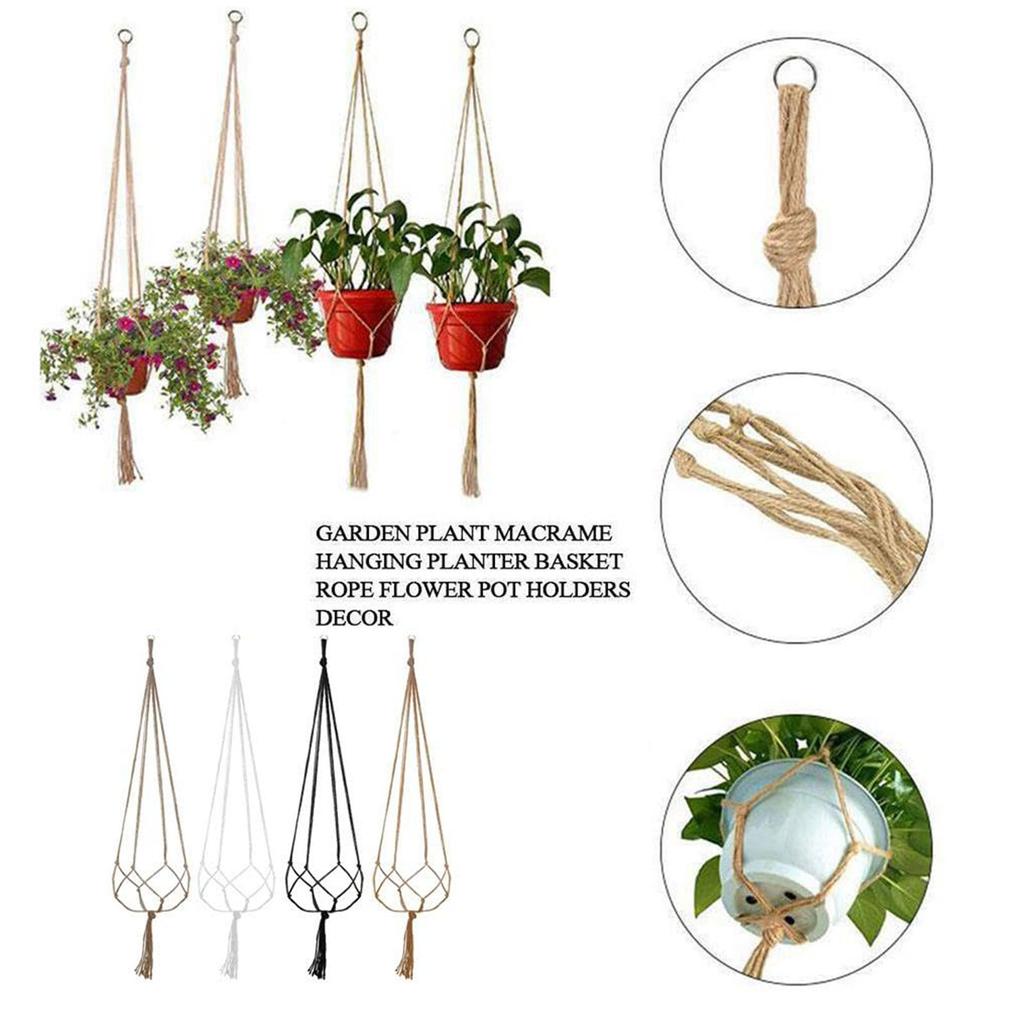 Hängender handgewebter Korb Makramee Dekorative Blumenampel für den Innen- und Außenbereich Foto-Requisiten