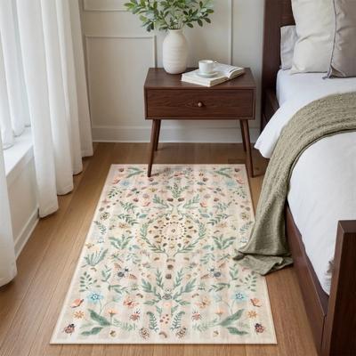 Tappeto Boho Insetti Botanico Floreale Comfort Tappeto Area Soggiorno Divano Tappeto Area Grande Stile Rustico Tappeto Decorativo Camera da Letto Tappetino Ingresso