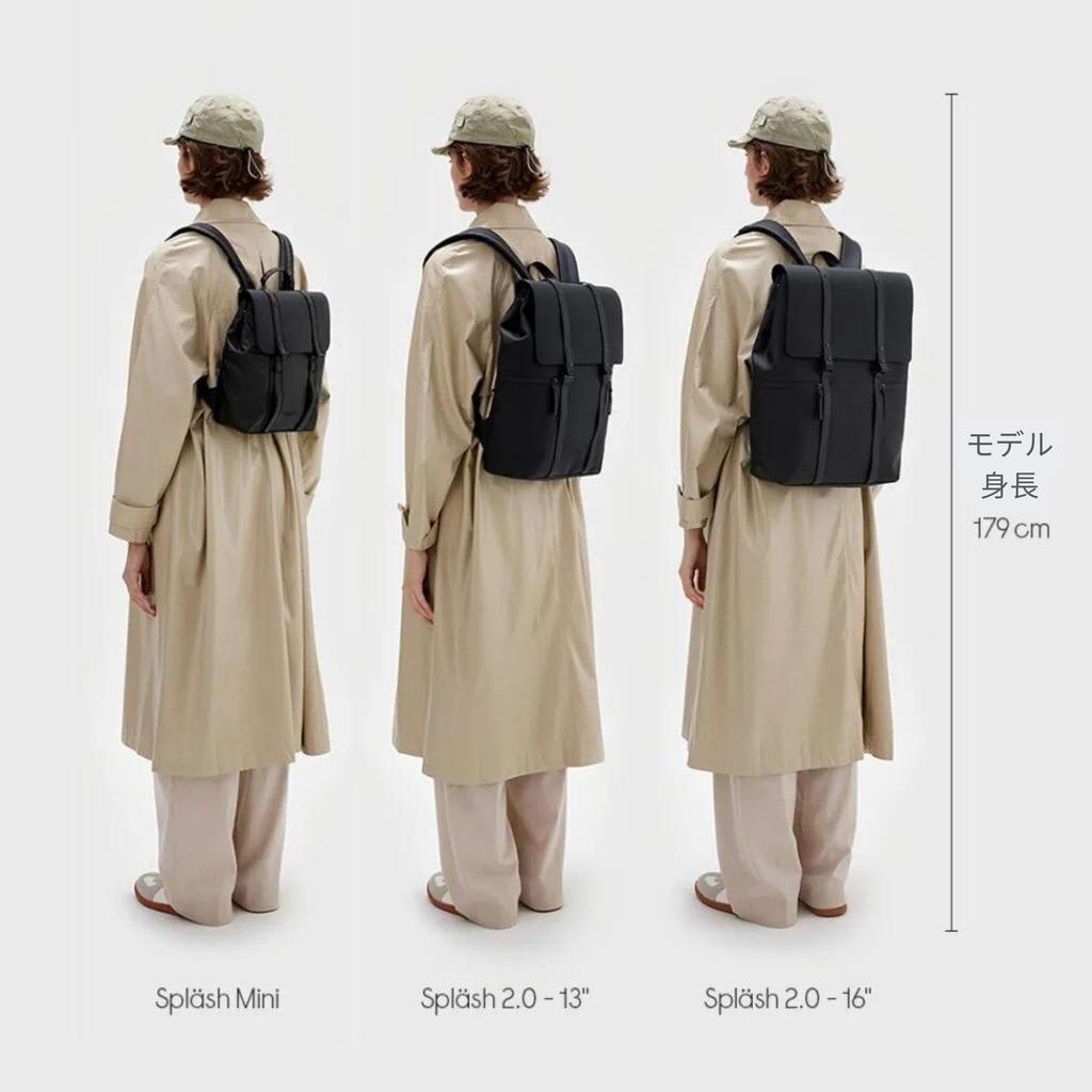 GASTON LUGA Splash 2.0-13" (Schwarz) Rucksack, Passend für 11-Zoll- und 13-Zoll-PCs und Tablets, Leicht und Wasserdicht für Pendeln, Schule und den Weg zur Arbeit,