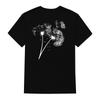 Women's Fashionable Round Neck Casual Retro Print Short Sleeved T-shirt Top