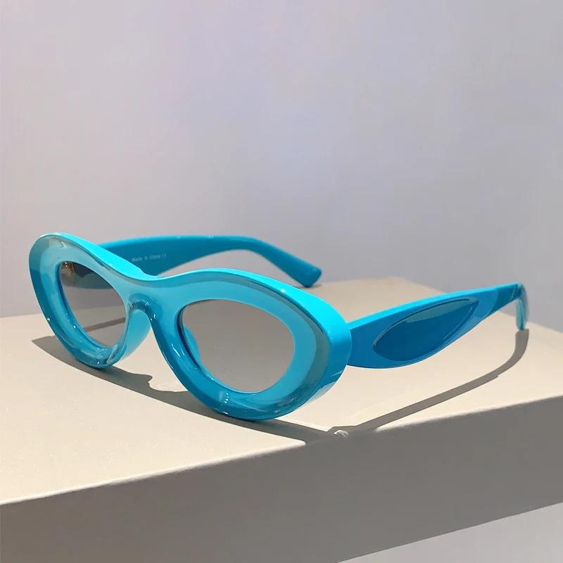 New Oval Sunglasses Women Stylish Multicolor Outdoor Shades Men Trendy Brand Designer Uv400 Protection Beach Eyewear