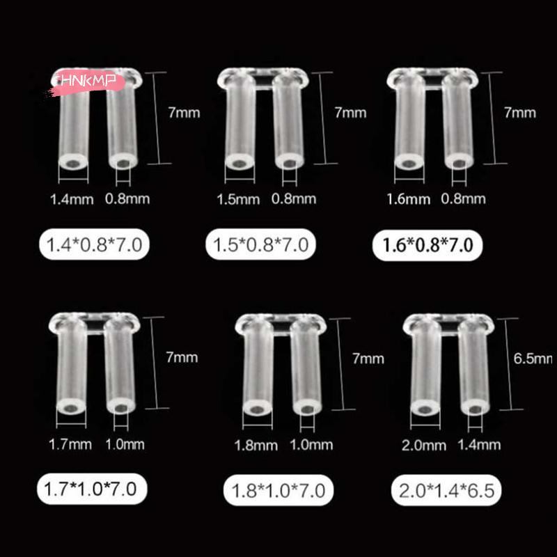 100 Stück Randlose Brillen Doppelgummi-Stopfen Verschluss Schnalle 7mm/2.2mm Länge Korrektionsbrillenzubehör Ausrüstung