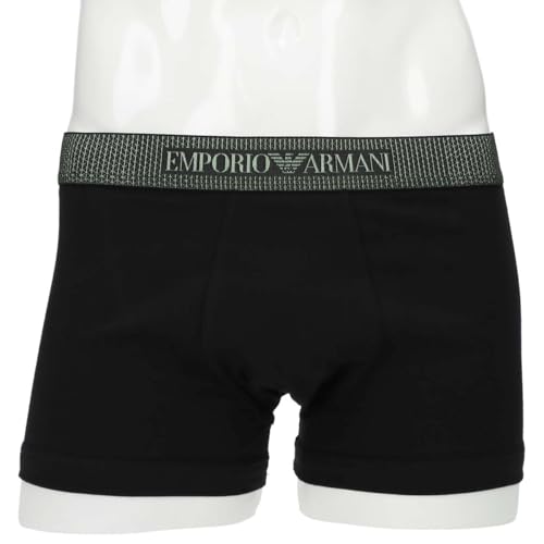 Emporio Armani Shiny Logo Band Boxer Shorts, Front Closure, EU Size, Men's Underwear, 54007711, Navy, Size 68