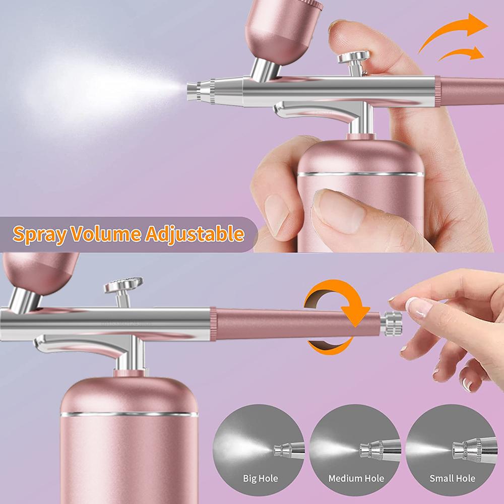 Airbrush Nails with Compressor Portable Airbrush with Compressor Kit Mini Air Brush Nails Spray Gun for Nails Art Painting Craft