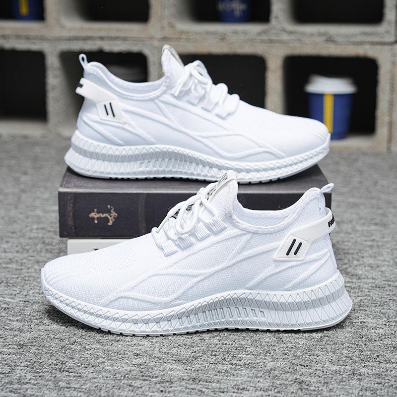 

2025 New Soft Soled Round Toe Men Casual Shoes Lightweight and Breathable Black and White Men Shoes Outdo Orscasual Sneakers 39