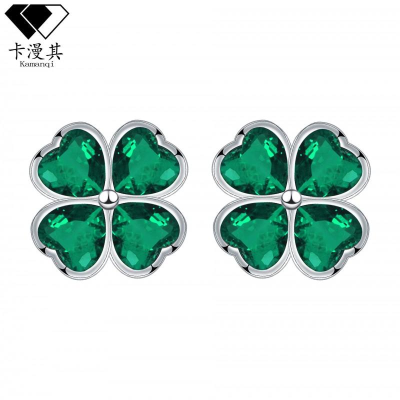 Lucky Four Leaf Clover Stud Earrings Women Post Minimalist Floral Jewelry Gift Birthday Valentines Day Lucky Clover Earring