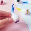 2Pcs Halloween Eyeball Squeeze Toy with Tail Soft TPR Stress Relief Ball Gag Prank Fidget for Kids Adults