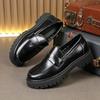 Fashion New Men Fashion Loafers Black Platform Non-slip Lightweight Comfortable Brand Leather Shoes Gentleman Social Shoes Men 38-46