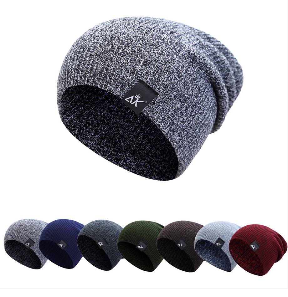 Unisex Outdoor Hats Knit Stripe Winter Warm Knitted Hip Hop Elastic Cap