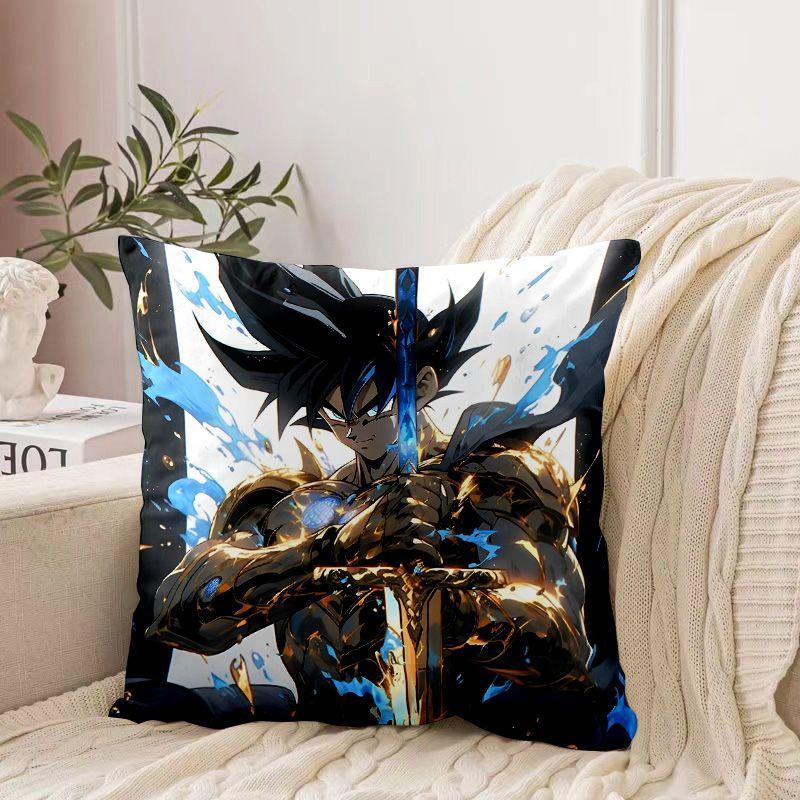 Kissenbezug mit Dragon Ball-Motiv und Cartoon-Print – Ein Traum für Anime-Fans! Anime-Accessoires und Deko-Geschenke