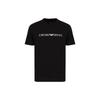 Letter Print Straight Crew Neck Short Sleeve T Shirt Men Black 8N1TN51J-PZZ1-0021