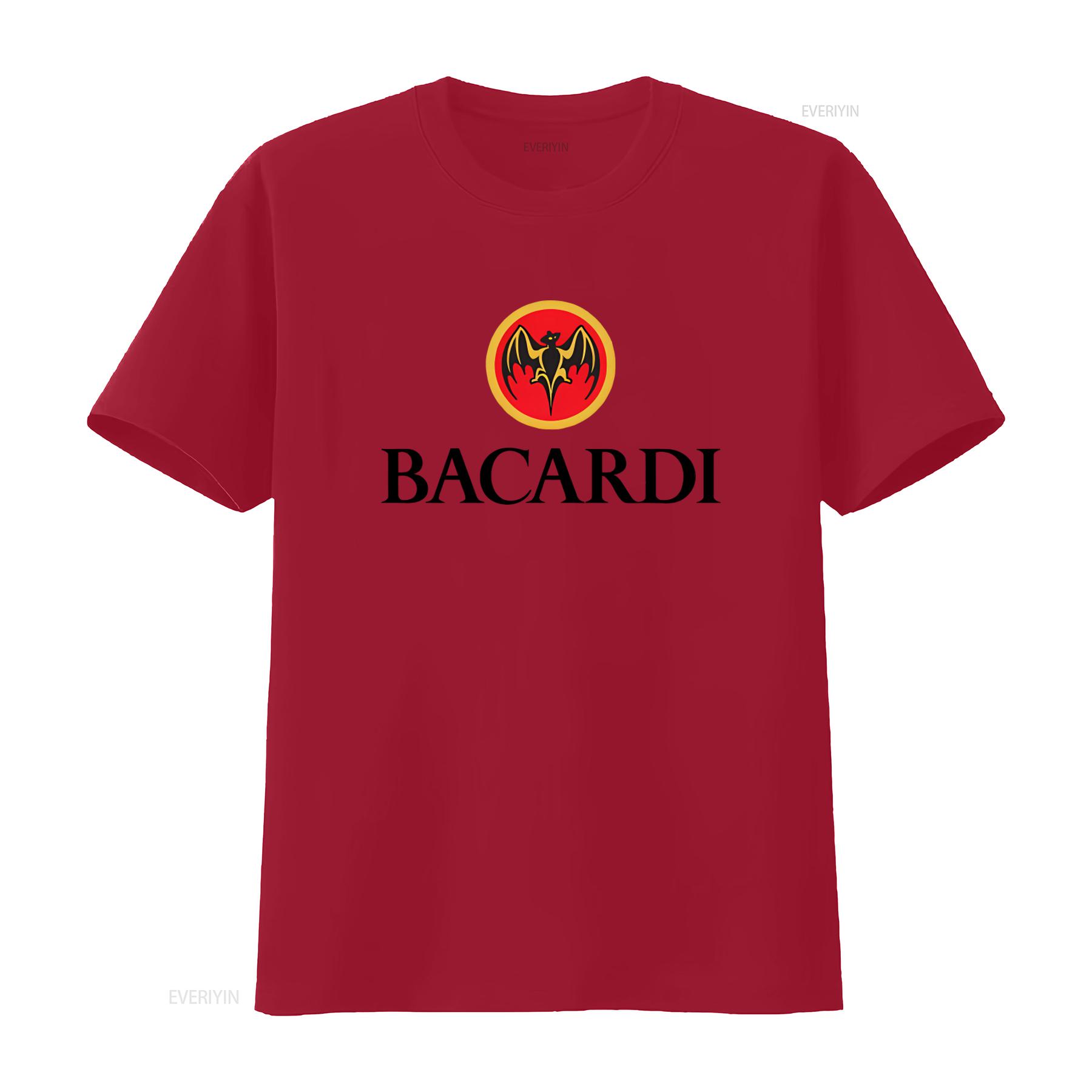 Bacardi Ром Логотип Белая Футболка Быстрая Доставка Высокое Качество Стильный Дизайн винтажный Стиранный Удобный Унисекс Мягкий мужской мода S