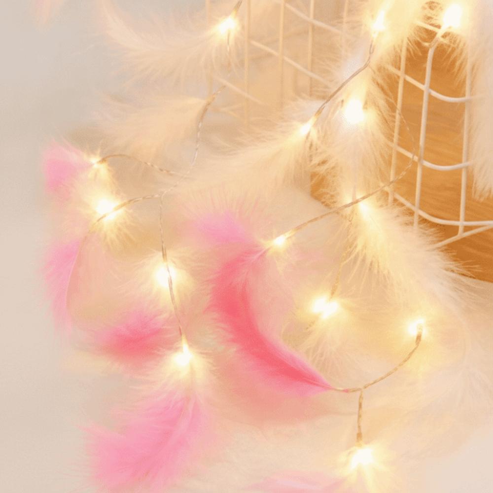 Garland Multi-Color Feather Led String Light Feather Design Decoration Lights Fairy Light String Garland Christmas Home Wedding
