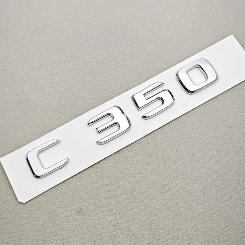 

3D ABS Car Letters C200 C220 C250 C300 Logo Rear Trunk Badge Emblem Sticker For Mercedes Benz C Class W201 W202 W203 W204 W205