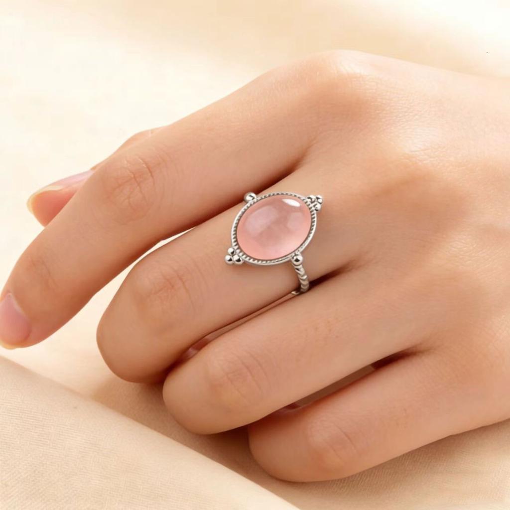 1pc Opening Adjustable Oval Geometry Fashion Ring For Men Women Decorate Fingers Jewelry Stainless Steel Rings