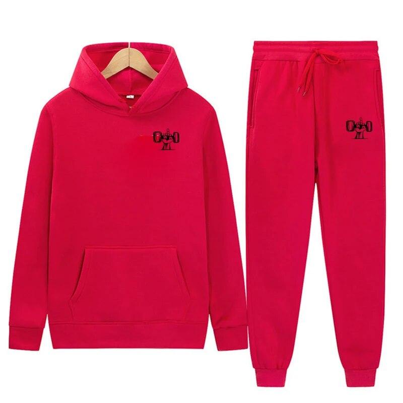 2023 New Men's Women's Sets Clothes Hoodies Pants 2 Piece Set Warm Ladies Printed Women Outfits Matching Suit Women Tracksuit