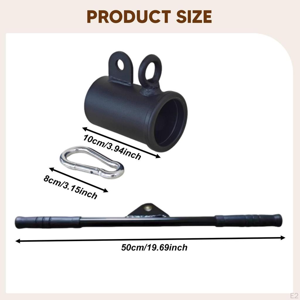 Barbell Row Attachment Gym Accessories Straight LAT Bar Easy to Install Fits 2 inch T