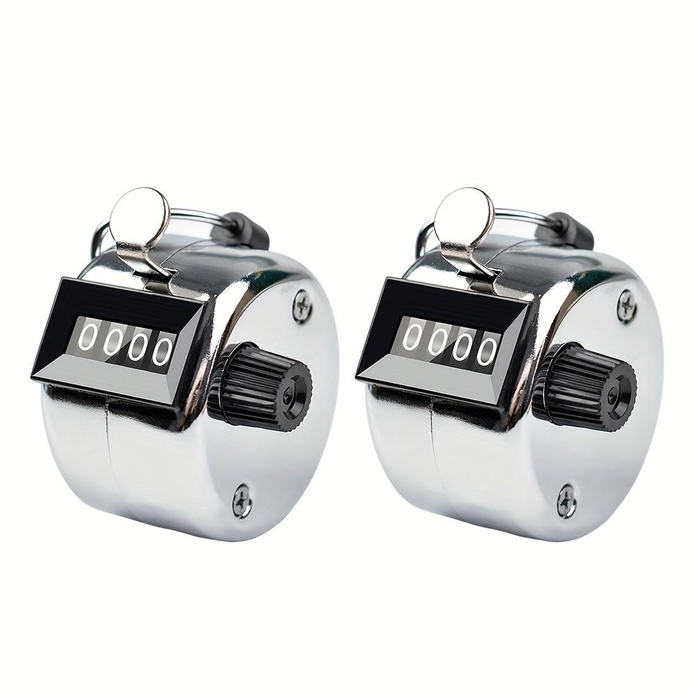 

2PC Stainless Steel Tally Counters – 4-Digit Clicker, Battery-Free for Golf, Fishing & Coaching