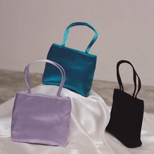 Women Bag Silk-like 2025 New Spring Summer Korean Simple Solid Purses and Handbags Girls Bags