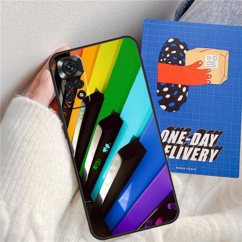 Piano Keys Musical Funda For Xiaomi Redmi Note 13 Pro 14 9 10 11 12 9S 10S 11S 12S Redmi 13C 10C 12C 14C Case