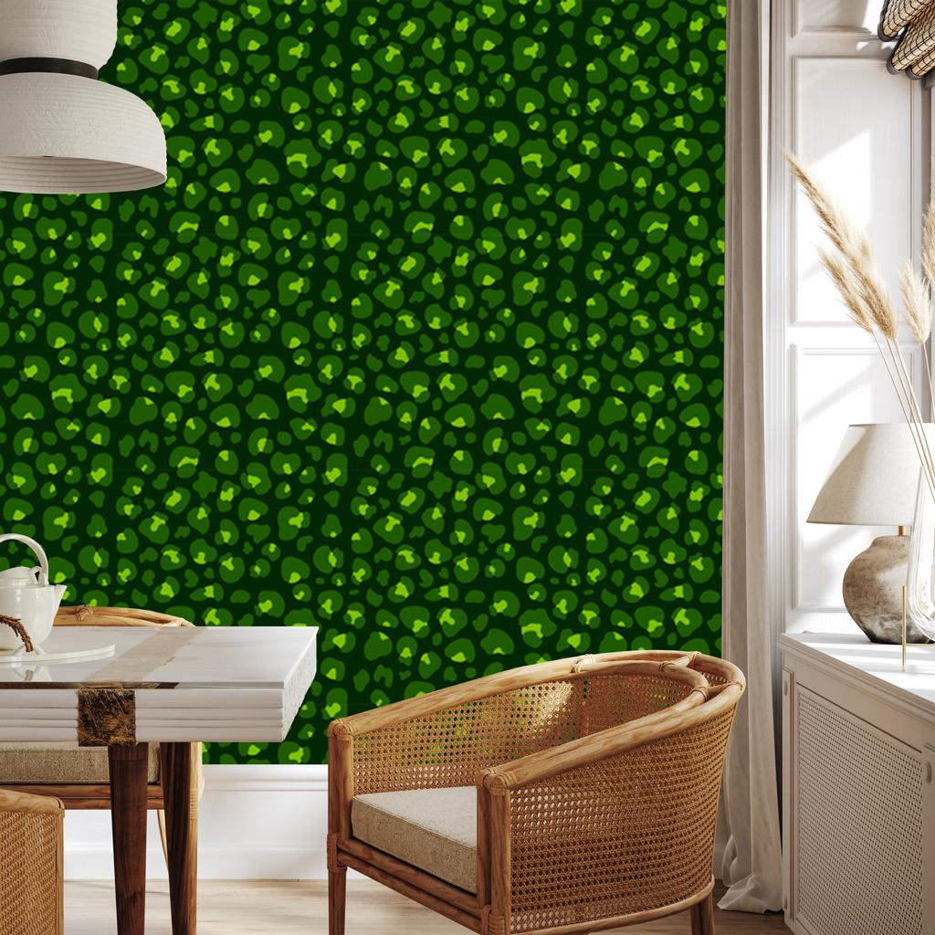 Bottle Green, Lime and Green Leather Wallpaper 50x1000