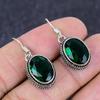 Natural Chrome Diopside Gemstone 925 Sterling Silver Jewelry Earring 1.38" d5Z16