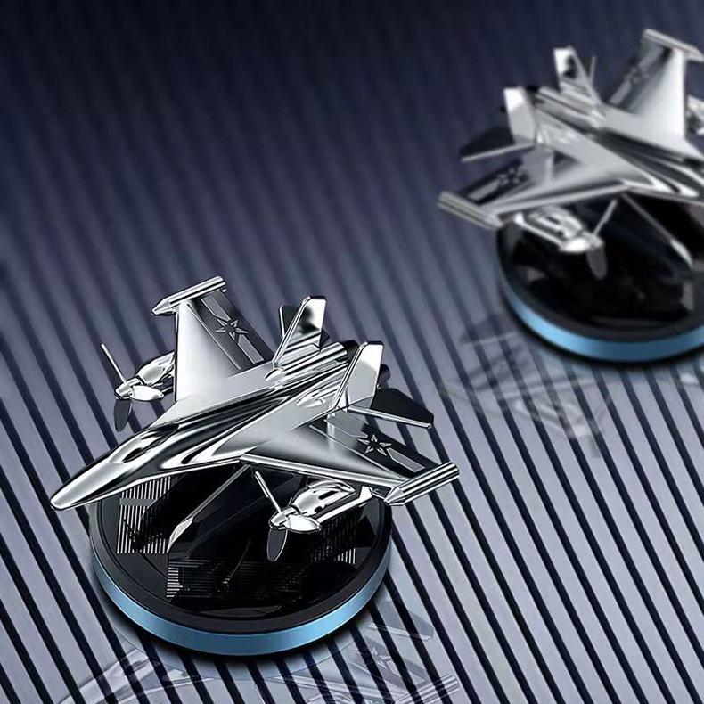 Solar-Powered Rotating Helicopter Car Air Freshener with Light Sensor