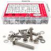 535-piece Hexagon Head Bolts, Nuts and Flat Washers Kit, M3/M4/M5/M6 Heavy Duty Stainless Steel Full Thread