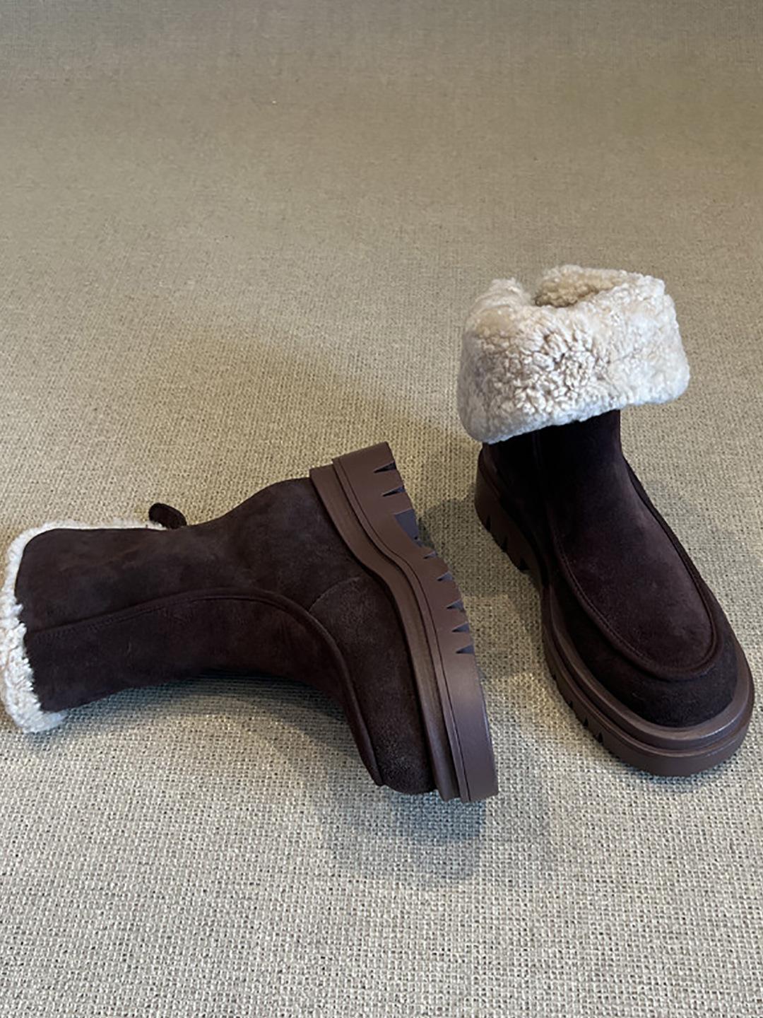 

Замшевые матовые зимние новые универсальные термо ботинки с застежкой-молнией сзади короткие зимние ботинки 40