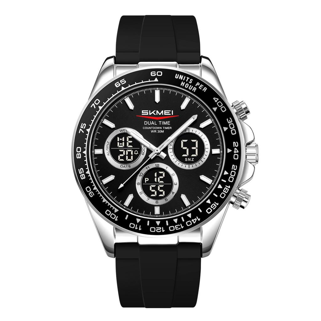 Men's business silicone tape watch multi-functional luminous waterproof electronic watch manufacturer