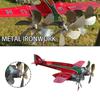 Metal 3D Pinwheels Weather Vane Airplane Wind Spinners Garden Decoration Aircraft Windmill