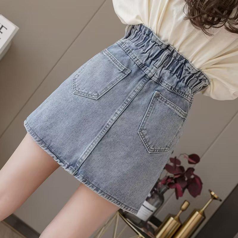 2026 Hot Summer Hong Kong Loose Gradient Casual Jean Skirt