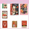 Colorful Christmas Garden Flags Featuring Adorable Cartoon Characters For Holiday Cheer