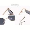 Nicht polarisierte Polygon Sonnenbrille Herren Damen Steampunk Metallrahmen Kleine Sonnenbrille Vintage Kleine Quadratische Markenbrille Damen Shades Goggles