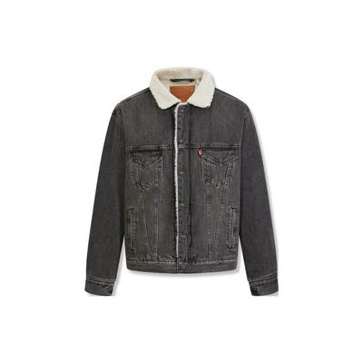 Levis Solid Color Long Sleeve Denim Jacket Men Jackets Black 79129-0010