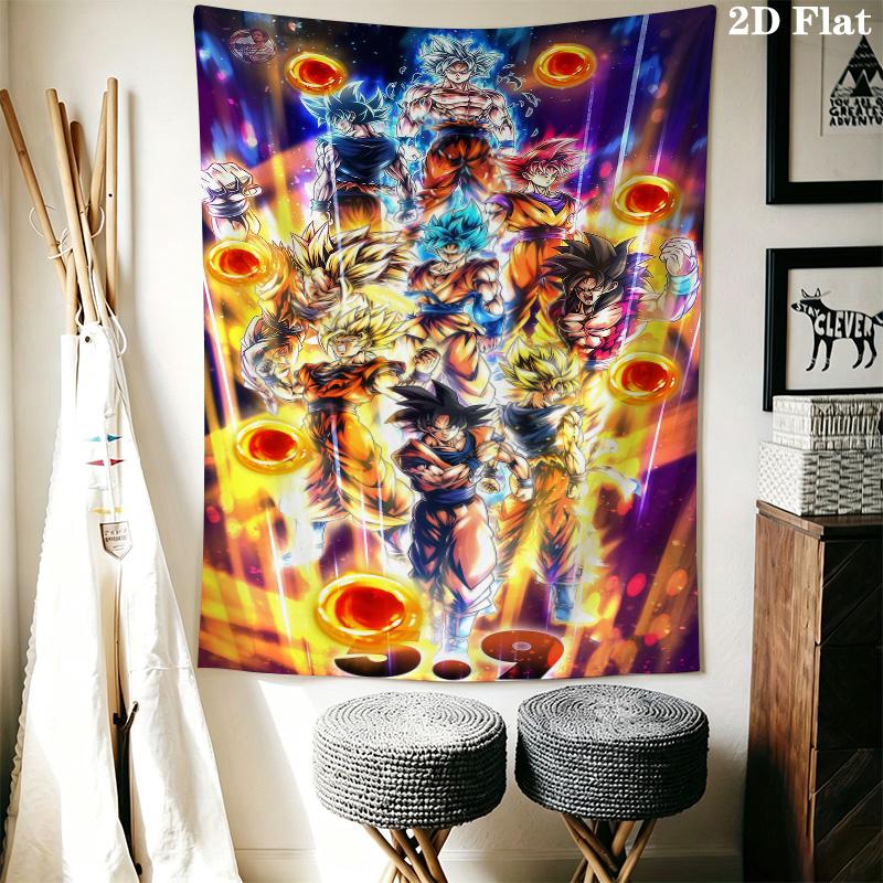 Dragon Ball Super Wall Tapestry Aesthetic Wall Hanging Printed Fabric Blanket Decorative Tapestries For Bedroom Living Room Home Decor